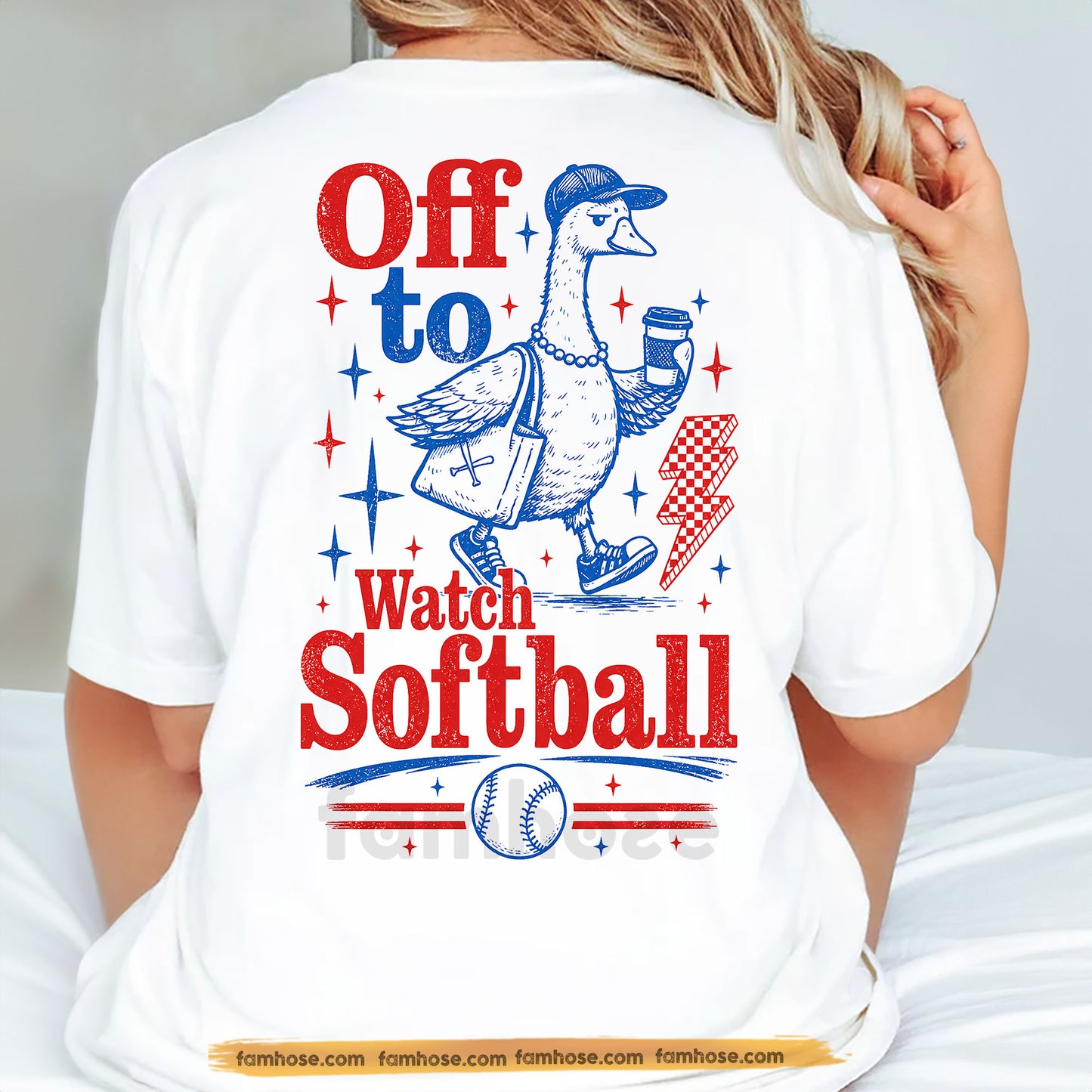 Funny Softball Backside T-shirt, Off To Watch Softball Sport Tees Gift For Softball Lovers
