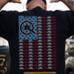 July 4th USA Cycling Backside T-shirt, Stars Stripes And Spokes Tees Independence Day Gift For Cycling Lover