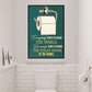 Funny Toilet Canvas Painting, Everybody Wants To Change The World Wall Art Decor, Restroom Poster Gift