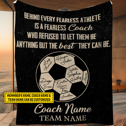 Personalized Soccer The Best They Can Be Fleece Blanket, Soccer Woven Blanket, Cool Sherpa Blanket Gift For Soccer Lovers