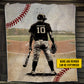 Personalized Baseball Boy Fleece Blanket, Baseball Woven Blanket, Cool Sherpa Blanket Gift For Baseball Lovers, Baseball Players