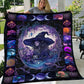 Mystical Moonlight Witch Fleece Blanket - Sherpa Blanket, Halloween Blanket Gift For Witch Lovers