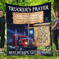 Trucker Blanket, Trucker's Prayer Keep me Safe Get Me Home, Trucker Fleece Blanket - Sherpa Blanket, Gift For Trucker Lovers