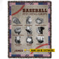 Personalized Motivational Baseball Pitching Grips Fleece Blanket, Baseball Woven Blanket, Cool Sherpa Blanket Gift For Baseball Lovers