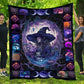 Mystical Moonlight Witch Fleece Blanket - Sherpa Blanket, Halloween Blanket Gift For Witch Lovers