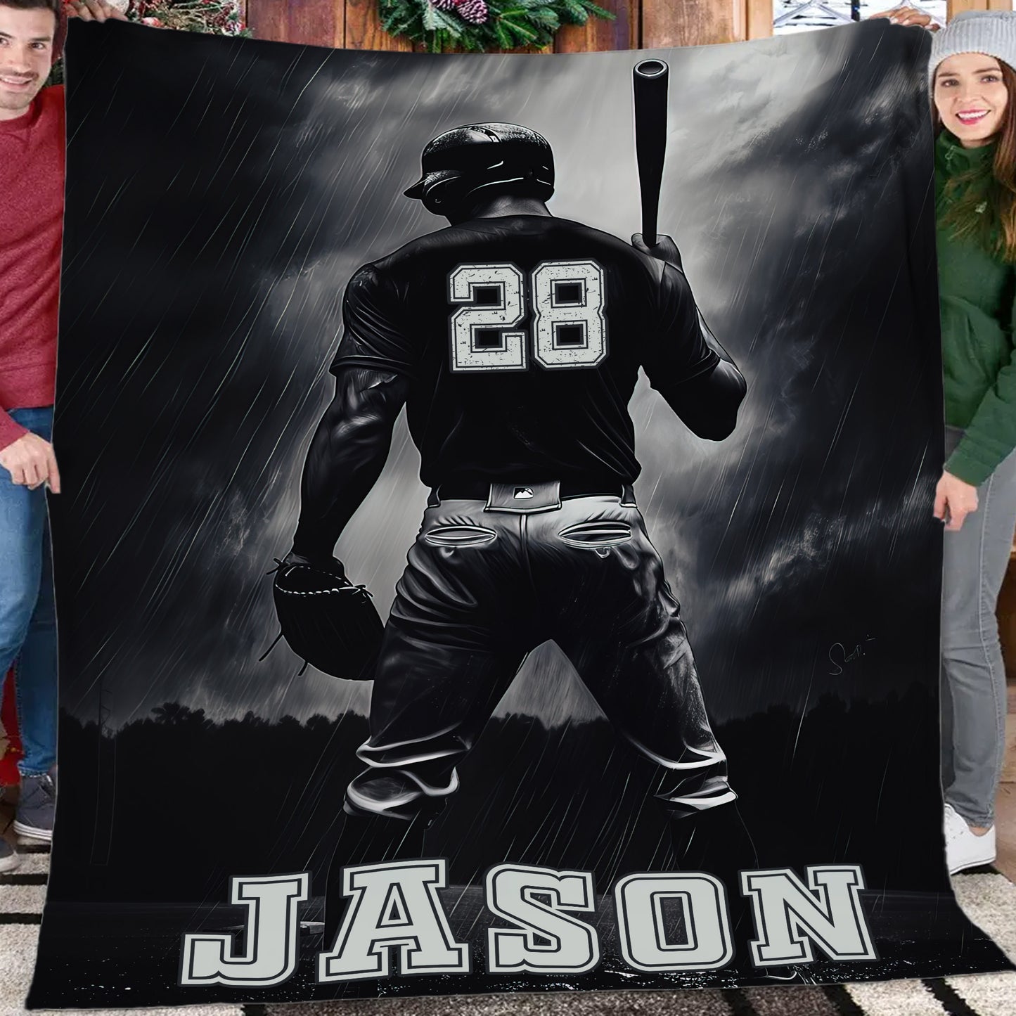 Personalized Motivational Baseball Boy Fleece Blanket, Baseball Woven Blanket, Cool Sherpa Blanket Gift For Baseball Lovers