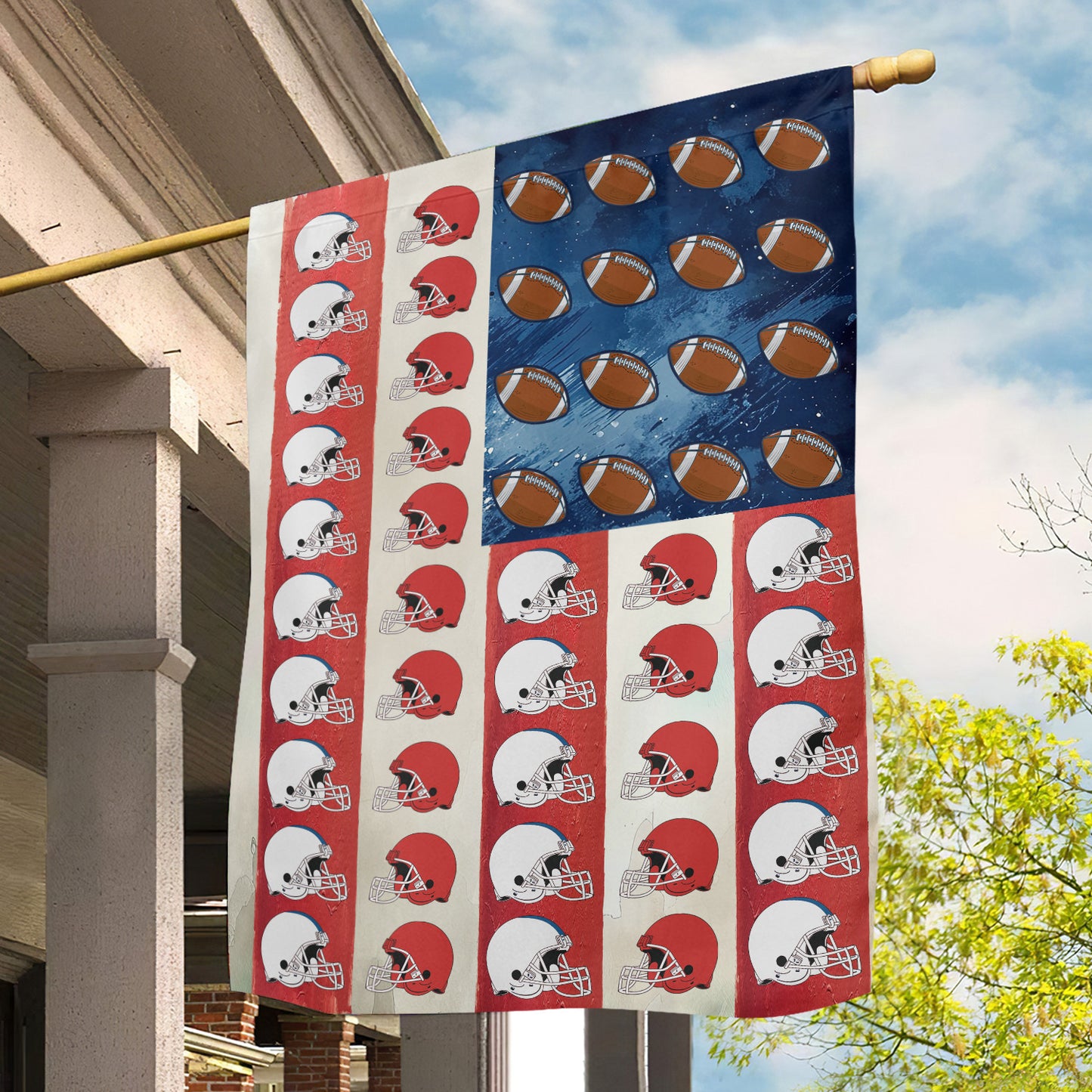 July 4th Football Garden Flag House Flag my Favorite Independence Day Yard Flag Gift For Football Lovers, Football Players