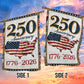 July 4th 250 Anniversary USA Garden Flag & House Flag, 250 Years Of Freedom Outdoor Decor, Independence Day Yard Flag Gift For American Patriot