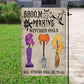 Funny Halloween Witch Garden Flag House Flag, Broom Parking Witches Only Yard Flag Spooky Season Gift For Witch Lovers