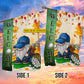 Personalized Thanksgiving Golf Gnomie Garden & House Flag, Welcome Thankful Outdoor Decor, Yard Decor Gift For Golf Lovers