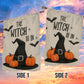 Funny Halloween Witch Flag House Flag, The Witch Is In Yard Flag Spooky Season Gift For Witch Lovers