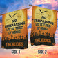 Funny Halloween Garden Flag House Flag, No Trespassing We're Tired Of Hiding The Body Yard Flag Spooky Season Gift
