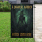 Halloween Witch Garden Flag House Flag, Witch Lives Here Yard Flag Spooky Season Gift For Witch Lovers