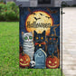 Halloween Cat Garden Flag House Flag, Meow-loween Trio Yard Flag Spooky Season Gift For Cat Lovers
