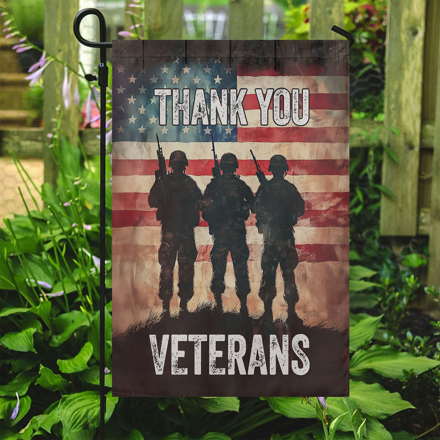 Veterans Day Garden & House Flag, Thank You Veterans USA Flag Gift For Veterans