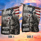 Veterans Day Garden & House Flag, Home Of The Free USA Flag Gift For Veterans