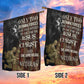 Veterans Day Jesus Garden & House Flag, Only Two Defining Forces USA Flag Gift For Veterans