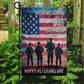 Veterans Day Garden & House Flag, Hornoring All Who Served USA Yard Flag Gift For Veterans
