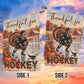 Thanksgiving Hockey Turkey Garden & House Flag, Thankful For Hockey Outdoor Decor, Fall Season Yard Decor Gift For Hockey Lover