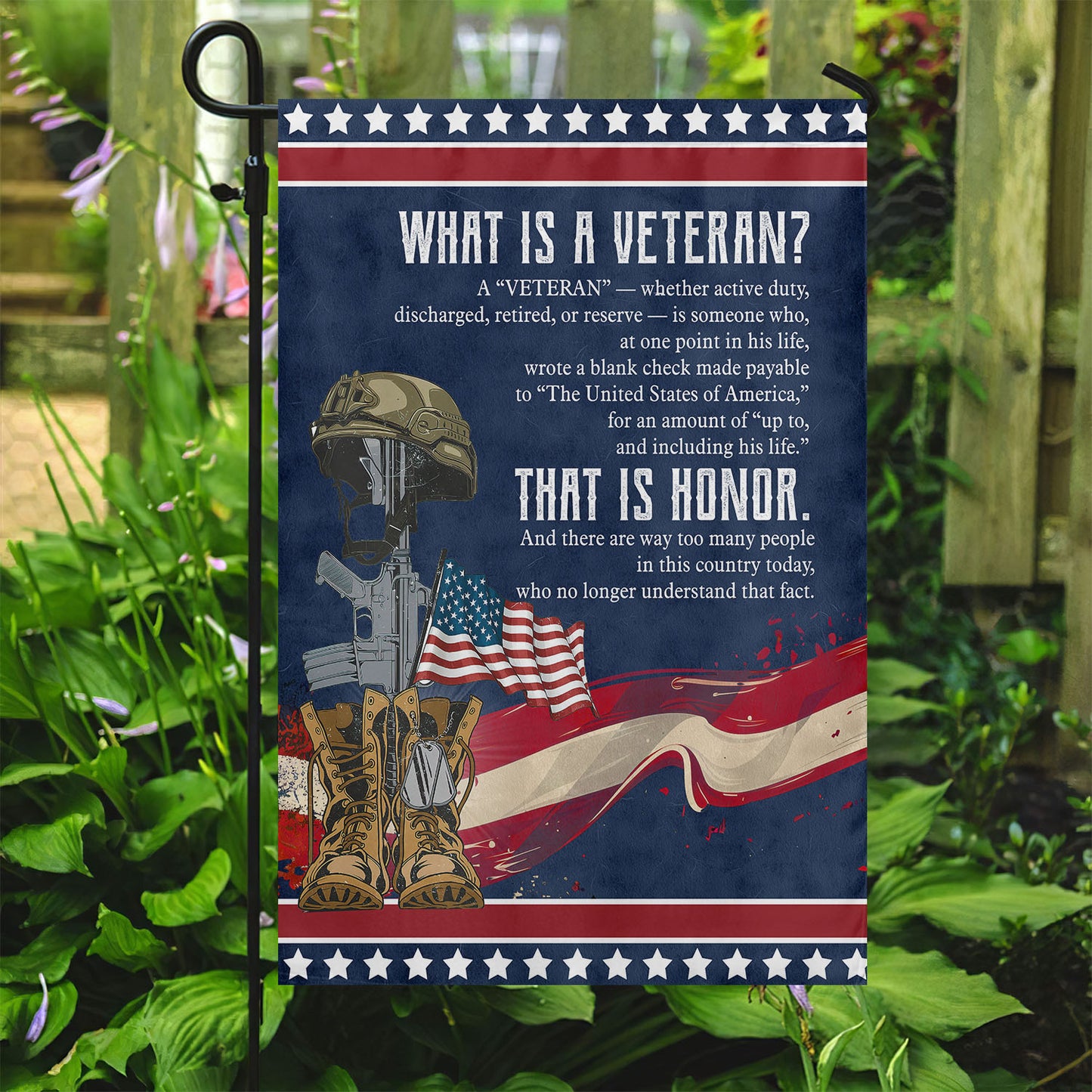 Veterans Day Garden & House Flag, What Is A Veteran USA Yard Flag Gift For Veterans