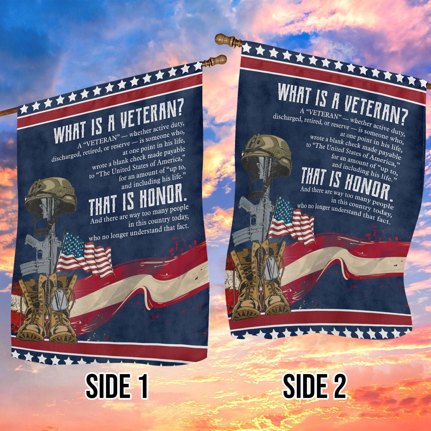 Veterans Day Garden & House Flag, What Is A Veteran USA Yard Flag Gift For Veterans