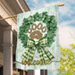 Patrick's Day Dog Paw Garden Flag & House Flag, Welcome Patrick's Day Outdoor Decor, Yard Decor Gift For Shamrock Lovers