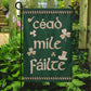 Shamrock Garden Flag & House Flag, Céad Míle Fáilte Outdoor Decor, Patrick's Day Themed Yard Decor Gift For Irish Lovers