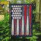 Personalized July 4th Baseball USA Garden Flag & House Flag, Stars, Stripes And Fastballs Outdoor Decor, Independence Day Yard Flag Gift For Baseball Lover