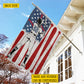 Personalized July 4th Softball Girl USA Garden Flag & House Flag, Swinging For Freedom Outdoor Decor, Independence Day Yard Flag Gift For Softball Lover