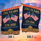 July 4th 250 Anniversary USA Garden Flag & House Flag, 250 Years 1776 - 2026 Semiquincentennial Outdoor Decor, Independence Day Yard Flag Gift For American Patriot