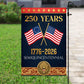 July 4th 250 Anniversary USA Garden Flag & House Flag, 250 Years 1776 - 2026 Semiquincentennial Outdoor Decor, Independence Day Yard Flag Gift For American Patriot