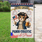 July 4th Cat 250 Anniversary USA Garden Flag & House Flag, Purr-triotic & Proud Outdoor Decor, Independence Day Yard Flag Gift For Cat Lover