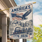 July 4th 250 Anniversary USA Garden Flag & House Flag, Stars Stripes And Liberty Patriotic Outdoor Decor, Independence Day Yard Flag Gift For American Patriot