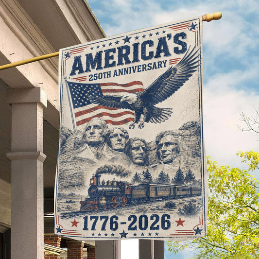 July 4th 250 Anniversary USA Garden Flag & House Flag, Stars Stripes And Liberty Patriotic Outdoor Decor, Independence Day Yard Flag Gift For American Patriot