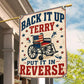 July 4th USA Garden Flag & House Flag, Back It Up Terry Outdoor Decor, Independence Day Yard Flag Gift For American Patriot