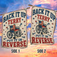 July 4th USA Garden Flag & House Flag, Back It Up Terry Outdoor Decor, Independence Day Yard Flag Gift For American Patriot