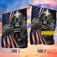 Personalized July 4th Hockey Man USA Garden Flag & House Flag, Faith, Freedom & Hockey Outdoor Decor, Independence Day Yard Flag Gift For Hockey Lover