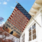 July 4th USA Garden Flag & House Flag, Home Of The Brave Outdoor Decor, Independence Day Yard Flag Gift For American Patriot
