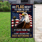 July 4th USA Garden Flag & House Flag, Our Flag Doesn't Fly From The Wind Patriotic Outdoor Decor, Independence Day Yard Flag Gift For American Patriot