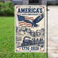 July 4th 250 Anniversary USA Garden Flag & House Flag, Stars Stripes And Liberty Patriotic Outdoor Decor, Independence Day Yard Flag Gift For American Patriot
