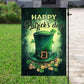 Patrick's Day Garden Flag & House Flag, Happy Patrick's Day Outdoor Decor, Yard Decor Gift For Shamrock Lovers