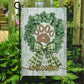 Patrick's Day Dog Paw Garden Flag & House Flag, Welcome Patrick's Day Outdoor Decor, Yard Decor Gift For Shamrock Lovers
