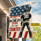 Personalized July 4th Baseball American Garden Flag House Flag, One Life To Lose For My Country Yard Flag Gift For Baseball Lovers