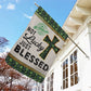 Patrick's Day Garden Flag & House Flag, Not Lucky Just Blessed Outdoor Decor, Yard Decor Gift For Shamrock Themed Yard Decor For St. Patrick's Day Lovers