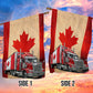 July 4th Trucker Garden Flag - House Flag, Canada's Transport Trail, Independence Day Yard Flag Gift Trucker Lovers
