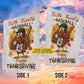 Cute Personalized Thanksgiving Baseball Garden & House Flag, Faith Family Baseball Thankful Turkey Outdoor Decor, Yard Decor Gift For Baseball Lovers