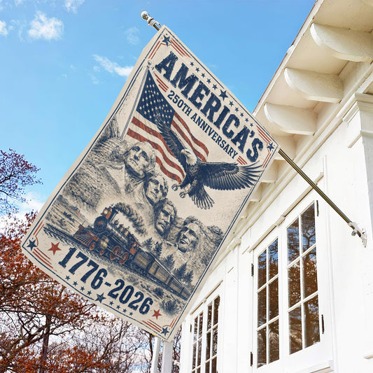 July 4th 250 Anniversary USA Garden Flag & House Flag, Stars Stripes And Liberty Patriotic Outdoor Decor, Independence Day Yard Flag Gift For American Patriot