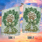 Patrick's Day Dog Paw Garden Flag & House Flag, Welcome Patrick's Day Outdoor Decor, Yard Decor Gift For Shamrock Lovers