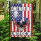 July 4th Eagle Garden Flag - House Flag, One Nation Under God, Independence Day Yard Flag Gift For Eagle Lovers