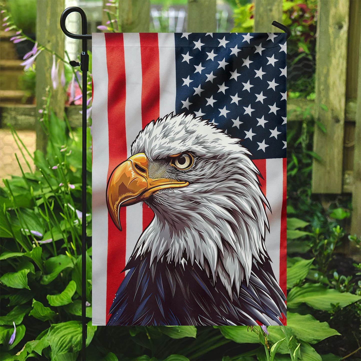 July 4th Eagle Garden Flag - House Flag, Look At Me, Independence Day Yard Flag Gift For Eagle Lovers